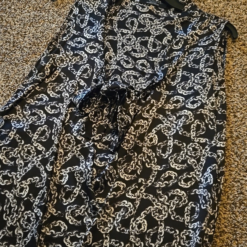 Black and White Chain Pattern Sleeveless Top from Elie Tahari for Nordstrom.